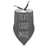 Custom Dark Grey Gray Pet Scarf