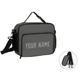 Custom Dark Grey Gray Lunch Bag