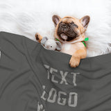 Custom Dark Grey Gray Pet Blanket