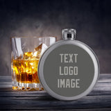 Custom Dark Grey Gray Hip Flask