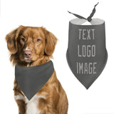 Custom Dark Grey Gray Pet Scarf