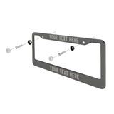 Custom Dark Grey Gray License Plate Frame
