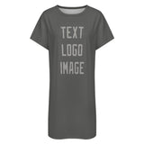 Custom Dark Grey Gray Nachthemd