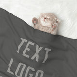 Custom Dark Grey Gray Pet Blanket