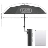Custom Dark Grey Gray Automatic Umbrella