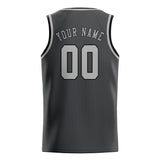 Custom Dark Grey & Gray Colors Design Sports Basketball Jersey
