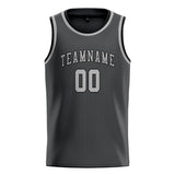 Custom Dark Grey & Gray Colors Design Sports Basketball Jersey