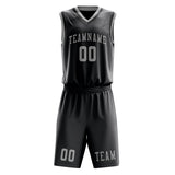 Custom Dark Grey Gray Basketball Set