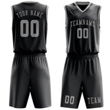 Custom Dark Grey Gray Basketball Set