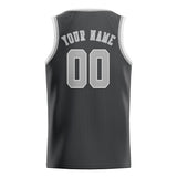 Custom Dark Grey & Gray Colors Design Sports Basketball Jersey