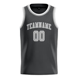 Custom Dark Grey & Gray Colors Design Sports Basketball Jersey