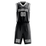 Custom Dark Grey Gray Basketball Set