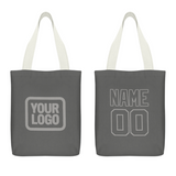 Custom Dark Grey Dark Grey Canvas Tote Bag