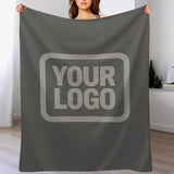 Custom Dark Grey Gray Blanket