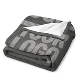 Custom Dark Grey Gray Blanket