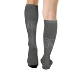 Custom Dark Grey Dark Grey Knee-High Sock