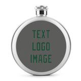 Custom Dark Grey Green Hip Flask