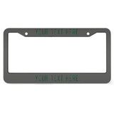 Custom Dark Grey Green License Plate Frame