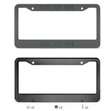 Custom Dark Grey Green License Plate Frame