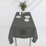 Custom Dark Grey Green Square Table Cloth