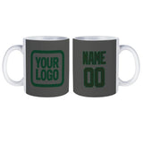 Custom Dark Grey Dark Green Mug