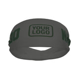 Custom Dark Grey Dark Green Sports headband