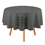 Custom Dark Grey Dark Green Round Table Cloth
