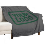 Custom Dark Grey Green Blanket