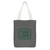 Custom Dark Grey Dark Green Canvas Tote Bag