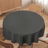 Custom Dark Grey Dark Green Round Table Cloth