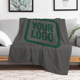 Custom Dark Grey Green Blanket