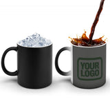 Custom Dark Grey Dark Green Magic Mug
