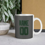 Custom Dark Grey Dark Green Mug