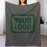Custom Dark Grey Green Blanket