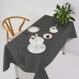 Custom Dark Grey Green Square Table Cloth