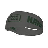 Custom Dark Grey Dark Green Sports headband