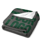 Custom Dark Grey Green Blanket