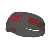 Custom Dark Grey Red Sports headband