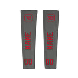 Custom Dark Grey Red Arm Sleeve