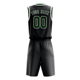 Custom Dark Grey Green Basketball Set