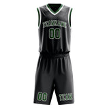 Custom Dark Grey Green Basketball Set