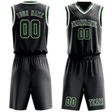 Custom Dark Grey Green Basketball Set