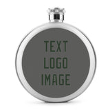 Custom Dark Grey Dark Green Hip Flask