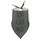 Custom Dark Grey Dark Green Pet Scarf