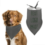 Custom Dark Grey Dark Green Pet Scarf