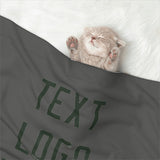 Custom Dark Grey Dark Green Pet Blanket