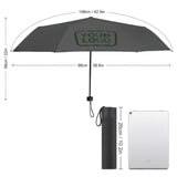 Custom Dark Grey Dark Green Automatic Umbrella
