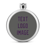 Custom Dark Grey Purple Hip Flask