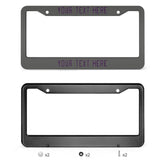 Custom Dark Grey Purple License Plate Frame