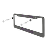 Custom Dark Grey Purple License Plate Frame